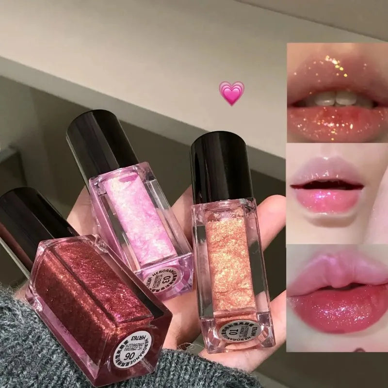 Multichrome Diamond Lip Gloss Metallic Shimmer Glitter Lips Stain