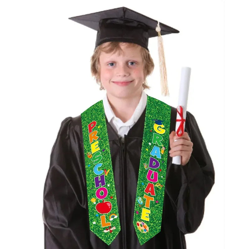 Glitter Preschool Graduate Sash – Kids Graduation Stole