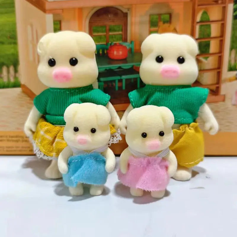 Dollhouse 1 12 Simulation Forest Family Doll Reindeer Panda Animal Zpaxo Pig Family