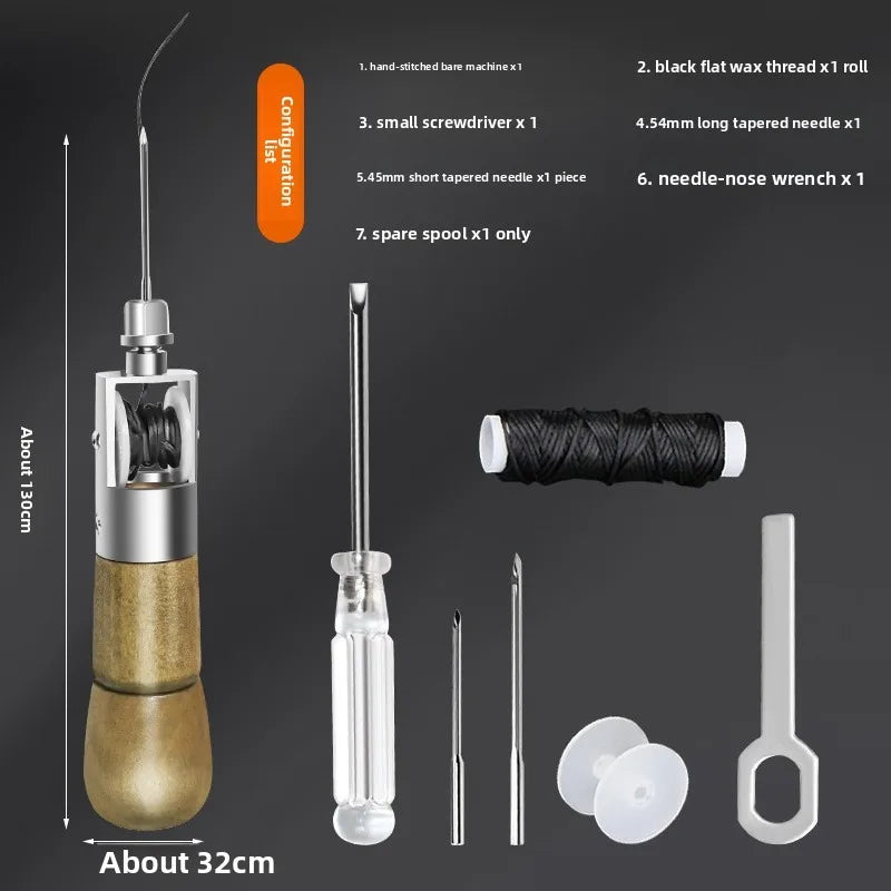 Leather Sewing Awl Thread Kit Speedy Stitcher Hand Sewing Machine Tools Kit Leather Craft Stitching Shoemaker Canvas Repair Zpaxo Style A