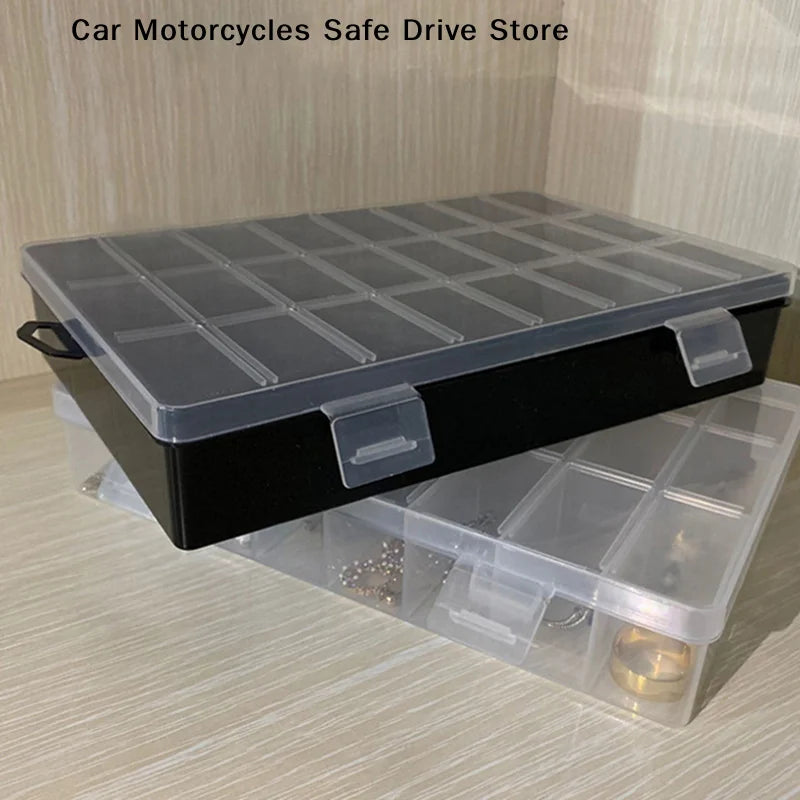CM24 Grids Multifunctional Clear Plastic Organizer Box Container