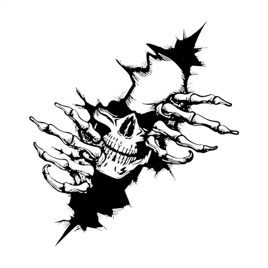 Skeleton Car Window Sticker Halloween Creepy Sticker Decoration Motorcycle Decals for Car Truck SUV Motorcycle Vehicles Window Zpaxo