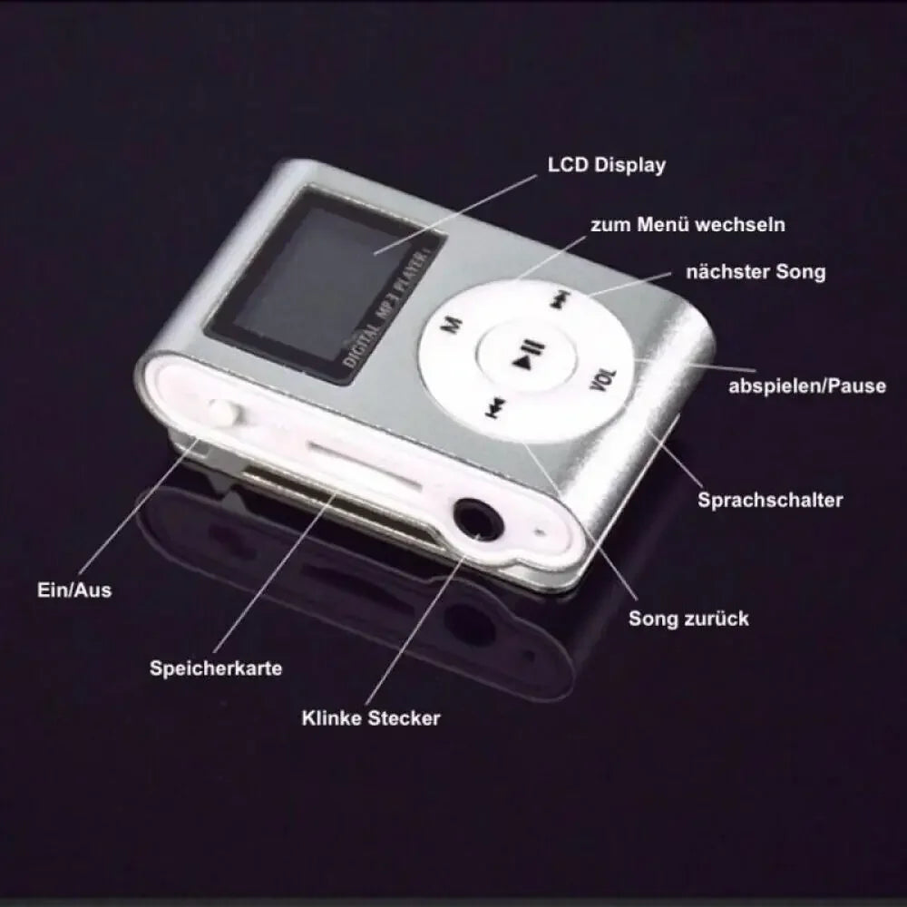 Portable Mini MP3 Player Music Stereo Speaker Clip LCD Display