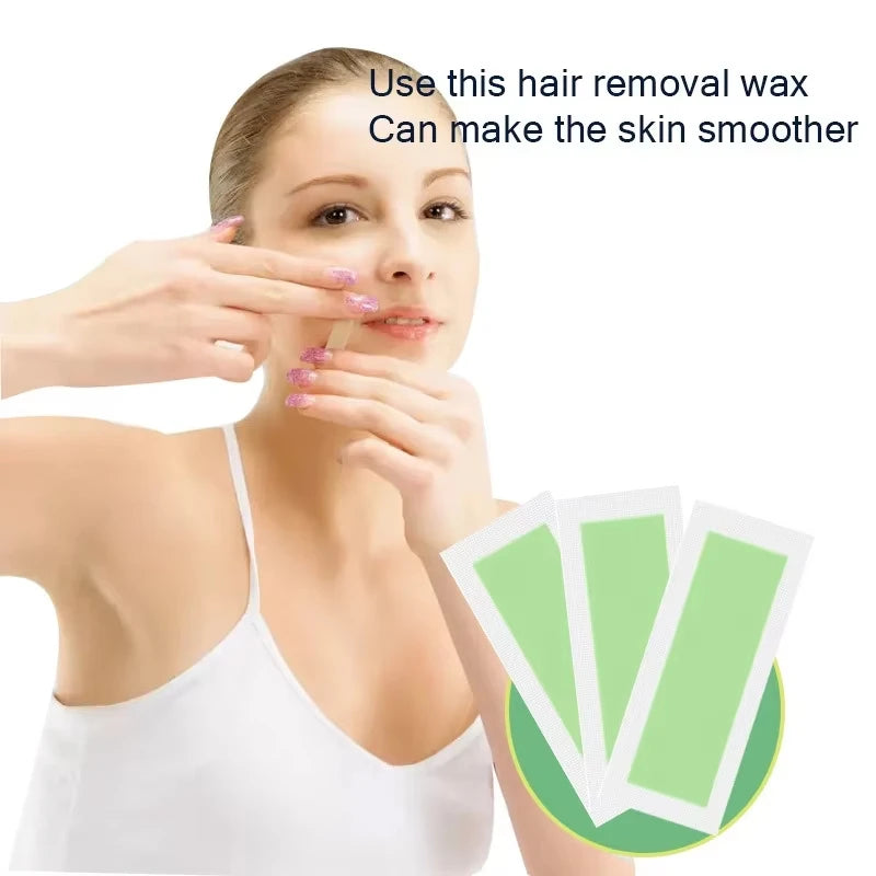 5 Professional Hair Removal Wax Strips Summer Depilation Double Sided