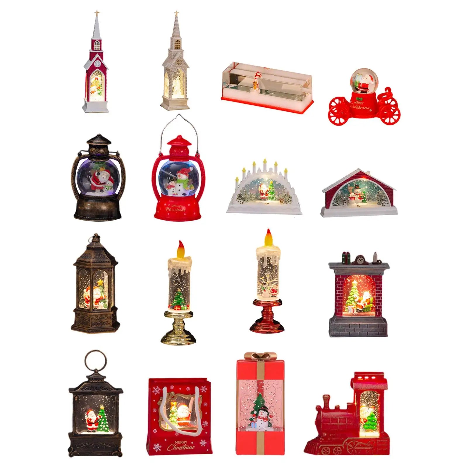Lighted Christmas Decoration Ornament Miniature Xmas Dining Table Zpaxo