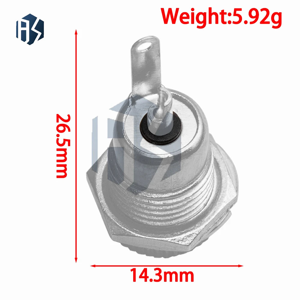 5 DC099 Metal Panel DC Power Jack Mounting Hole 5x2 Female Socket Zpaxo