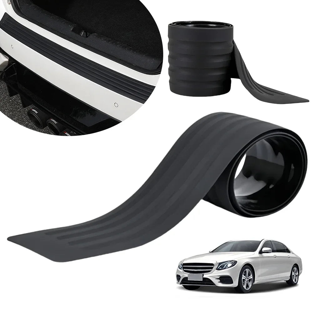 Universal Car Trunk Door Sill Plate Protector Anti-Scratch Rubber Rear Bumper Guard Anti-Collision Protector Strip Zpaxo
