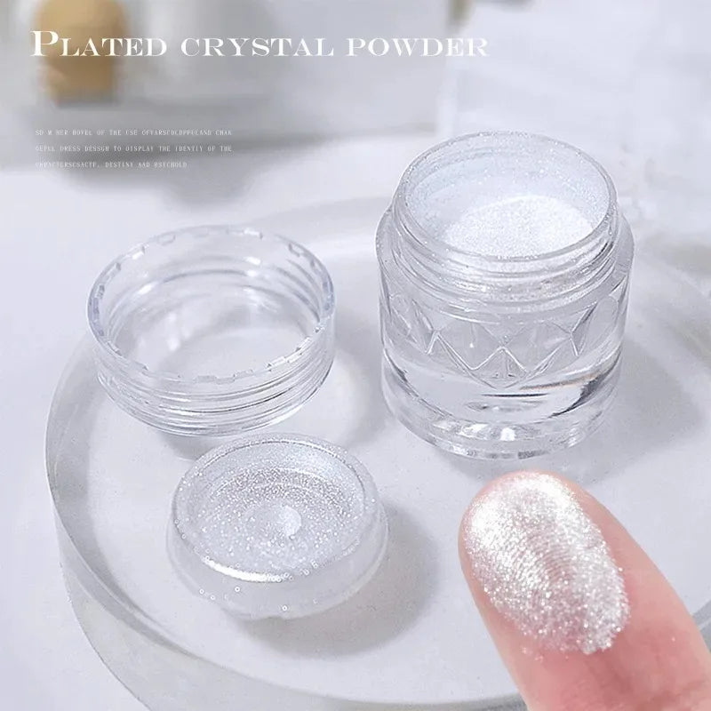 Mirror Plating Crystal Powder Nail Art Gloss Ice Transparent Smooth
