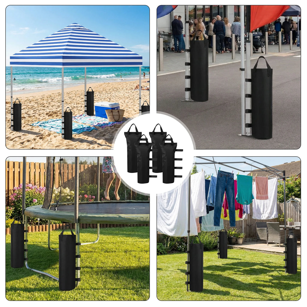 4pcs Heavy Duty Canopy Weights Sand Bags 600D Oxford Waterproof Tent Anchor Windproof Weight Bag for Pop Up Gazebo Camping Outdo Zpaxo