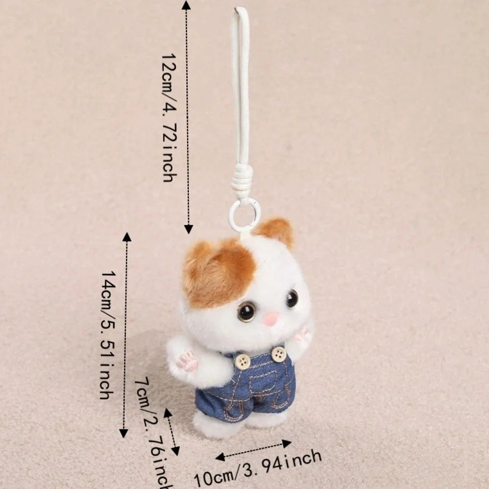 Cute Fluffy Cat Pendant Decoration Kawaii Bag Hanging Charm Ornaments Zpaxo