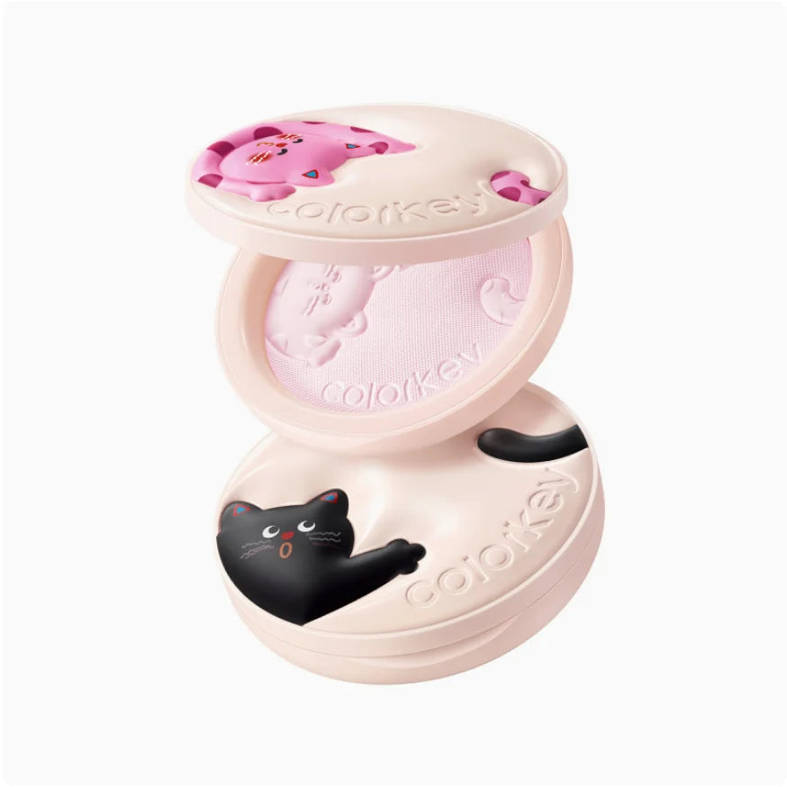 COLORKEY POKKY Cat BLURRING SILKY SETTING POWDER Face Palette Makeup Zpaxo