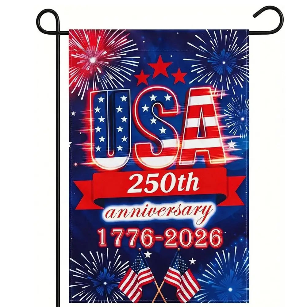 250th USA Anniversary Garden Flag 1776-2026 | Patriotic Yard Decor Patriotic Garden Flag Zpaxo A