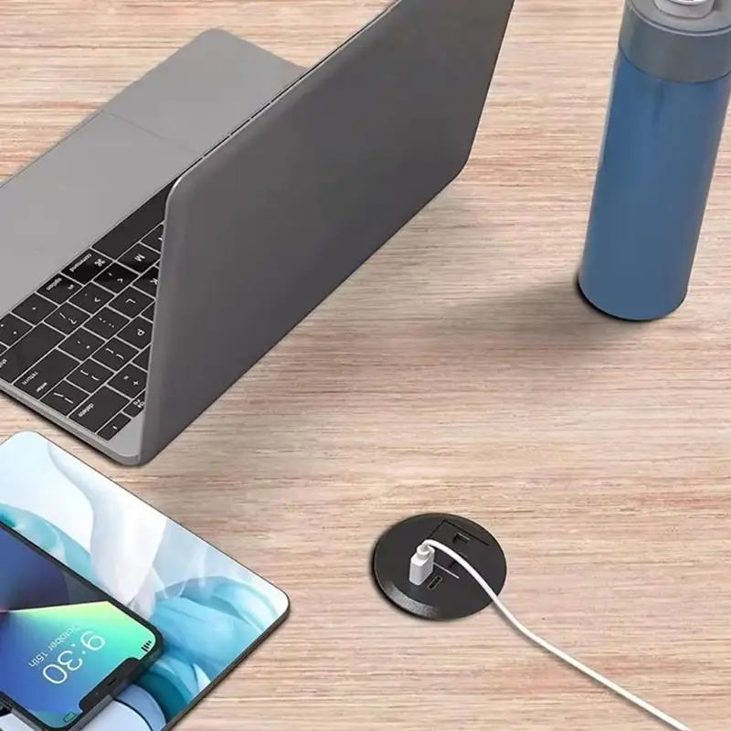 652F PD18W USB C Fast Chargers Desk Mounted Power Outlet With 1AC US Plugs, USB A 10W USB C 18W 2M Cable Overloads Protections Zpaxo