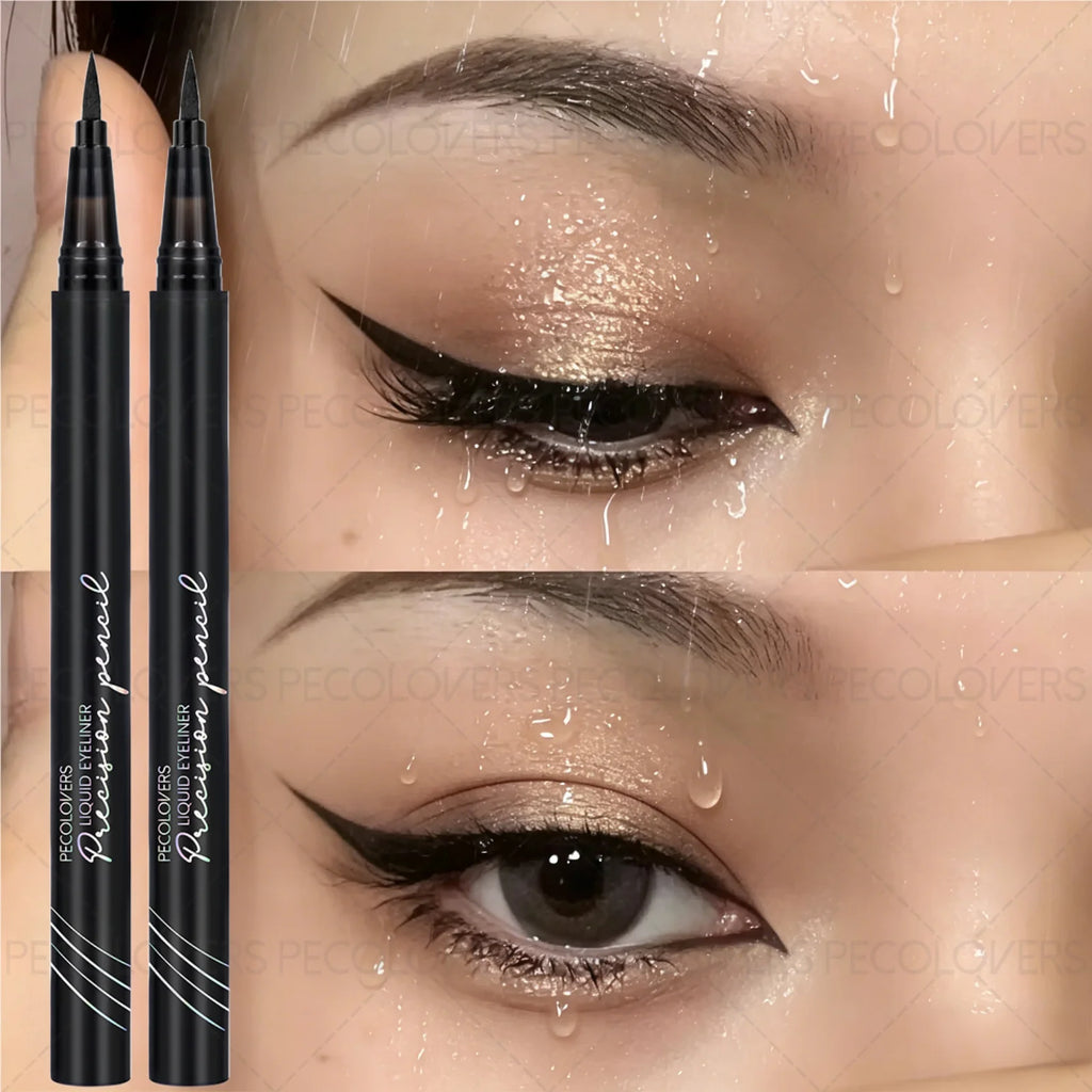 2PCS/Set Ultra-thin Eyeliner Pen, Waterproof, Smooth Application, Smudge-proof, Precise Outlining,Creates Fashionable Eye Makeup Zpaxo