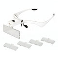 LED Head Magnifier with 2 LED Lights Headband Magnifier Head Mount Magnifying Glass for Reading Jewelry Inspection & Close Work Zpaxo WHITE