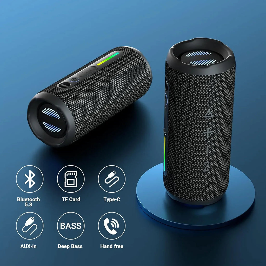 Bluetooth Speaker Portable Wireless HD Sound IPX7 Waterproof Up 30H