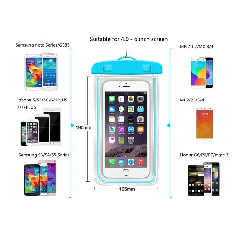 Waterproof Phone Pouch Drift Diving Swimming Bag Underwater Dry Case