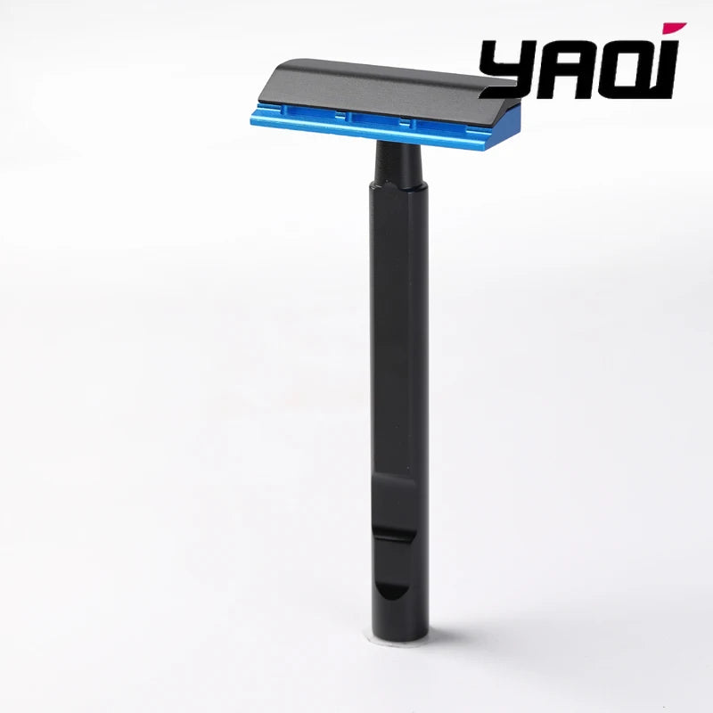 2026 Tachi Aluminum Version YAQI Light Weight Single Edge Safety Razor Black And Blue Colors for Smooth Shaving Experience Zpaxo RAAL2476-B