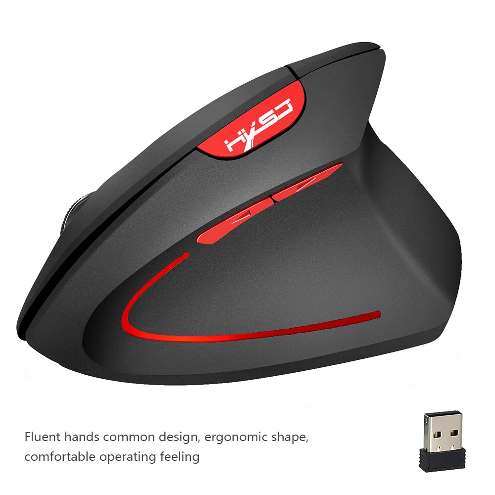 Wireless Mouse Vertical Mice Ergonomic Rechargeable 3 movement speed optional Adjustable USB Charging for Mac Laptop PC Computer Zpaxo