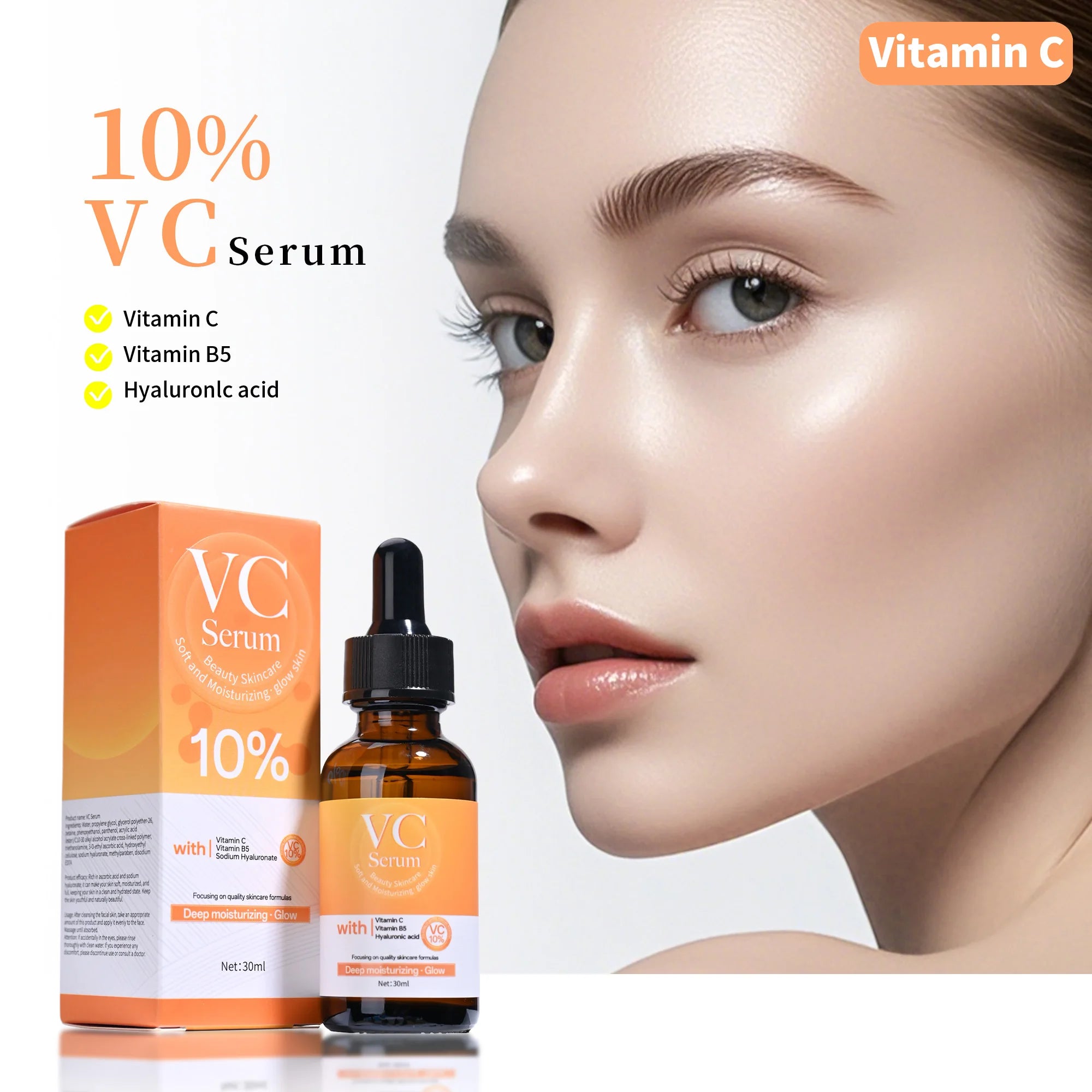 Vitamin C Face Serum – Hyaluronic Acid & Vitamin B5 Essence Vitamin C Face Serum Zpaxo