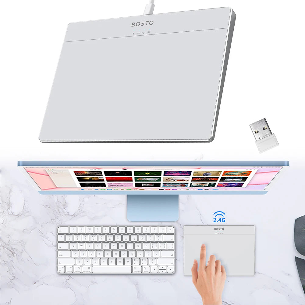 Bluetooth-compatible Touchpad Precision Haptic Feedback Portable