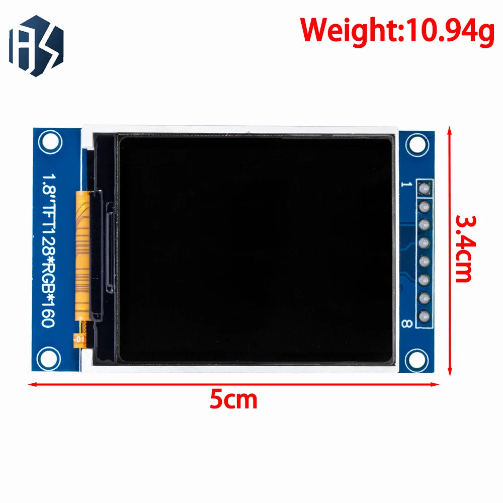TFT 128x160 Serial SPI Display Module Wide Angle Screen Blue Arduino Zpaxo