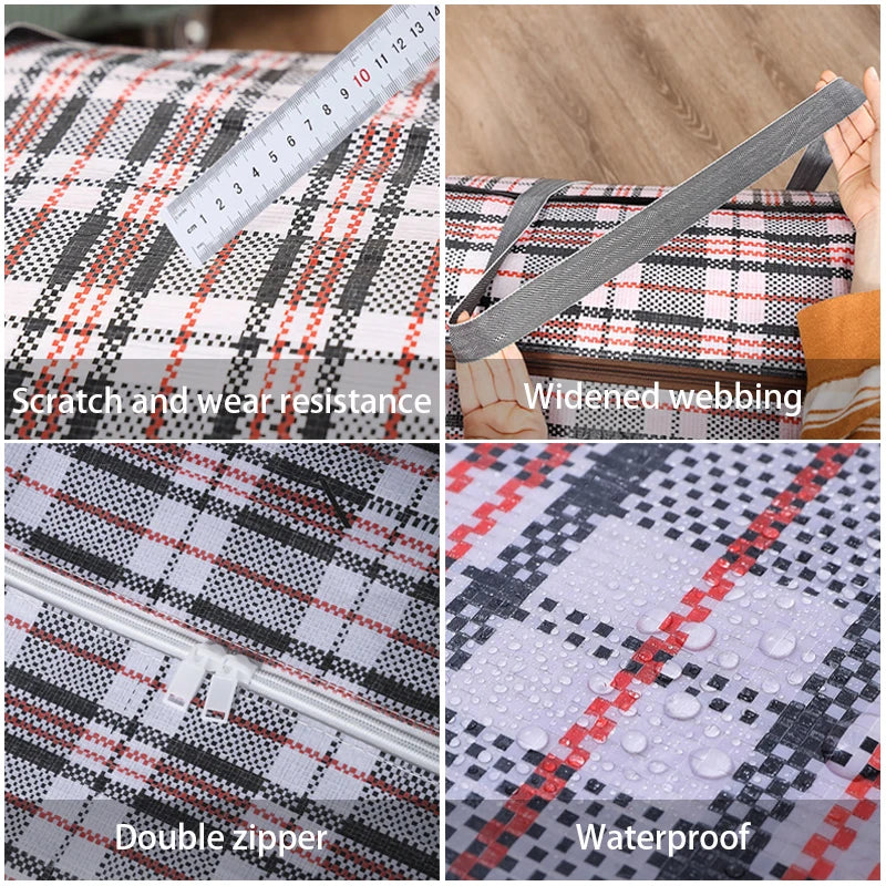 Extra large hand-held folding travel bag thickening large capacity waterproof luggage storage bag, moving packing woven bag Zpaxo
