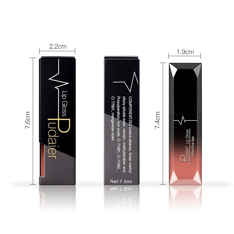 Pudaier 21Colors Nude Velvet Lipgloss Waterproof Sexy Matte Liquid