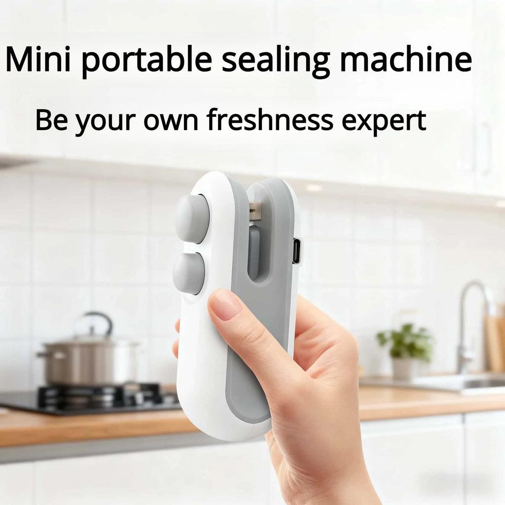 Mini Handheld Heat Bag Sealer – Portable Clip-On Food Sealer Handheld Bag Sealer Zpaxo