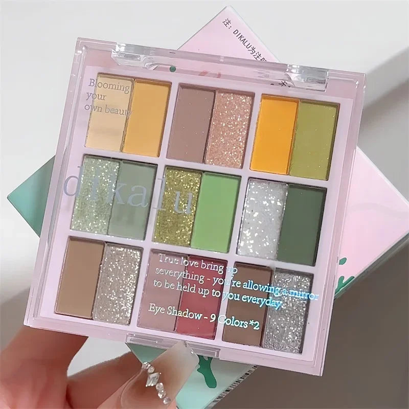 18 Colors Blocking Eyeshadow Palette Korean Makeup Summer Ice Cream Zpaxo 01