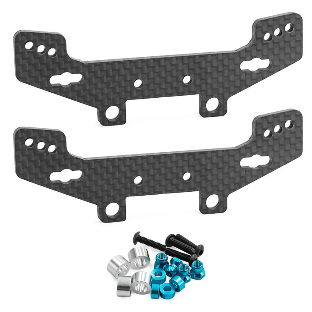 RC Car Carbon Front Rear Shock Tower Upgrade Parts Tamiya TT-02 TT02R