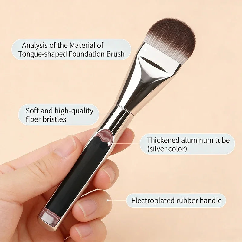 Ultra Thin Foundation Brush Synthetic Bristles Precision Application