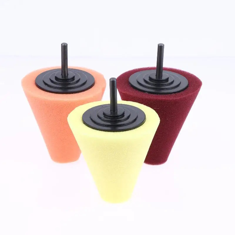 Hub Polishing Sponge Kit – 2 Conical Grinding Heads for Wheels