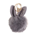 Accessories Fancy Rabbit Hair Bag Charms Car Pendant Cute Bunny Keychain Bag Pendant Pom Pom Key Chain Fur Ball Key Ring Zpaxo Grey