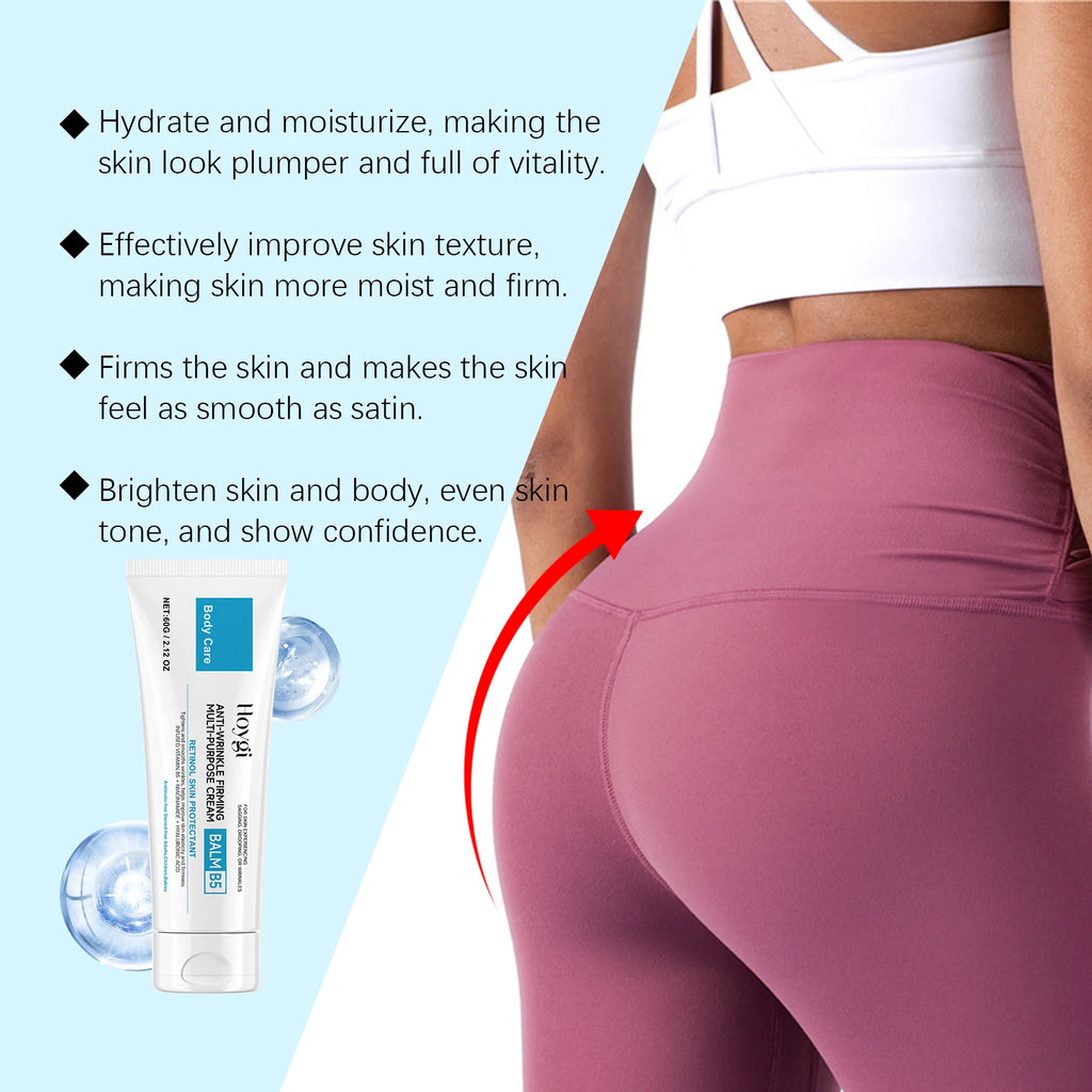 Retinol Body Butter Cream Anti Wrinkle Firming Moisturizer for Sagging Skin Deep Hydration Stretch Marks Vitamin B5 All Skin 60g Zpaxo