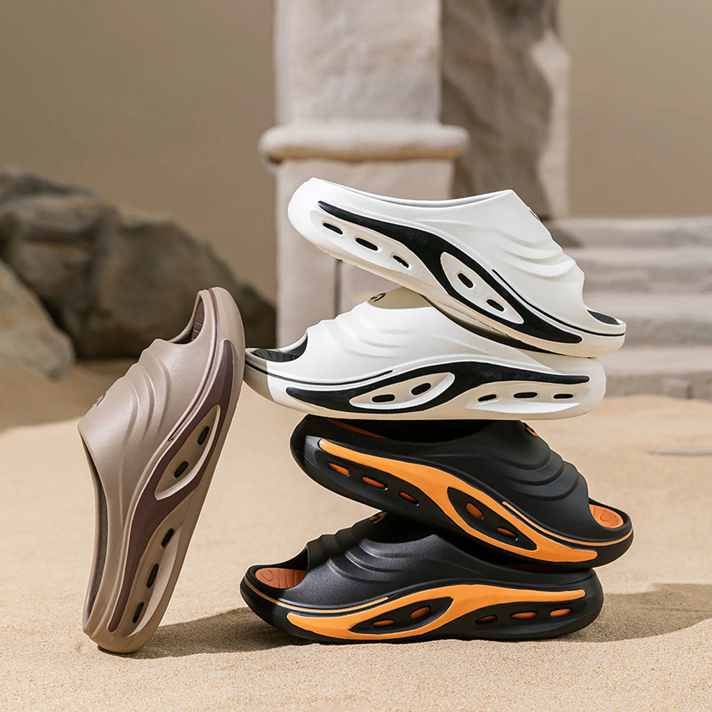 Men's Outdoor Slides Summer Thick Sole Sandals Non-slip Durable Beach