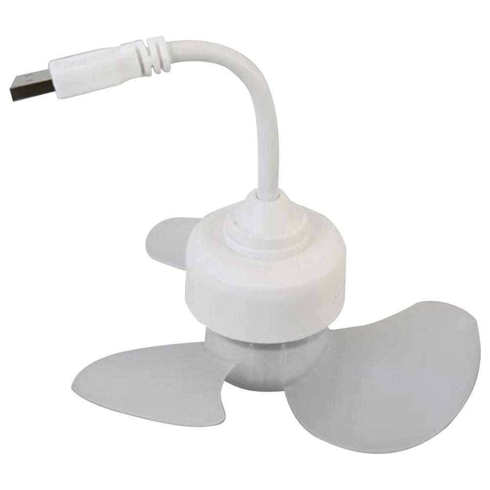 Socket Fan Light E27 Base/USB Indoor Ceiling Fan Light Hose Extender Light Bulb Fan with Socket for Bedroom Living Room Zpaxo
