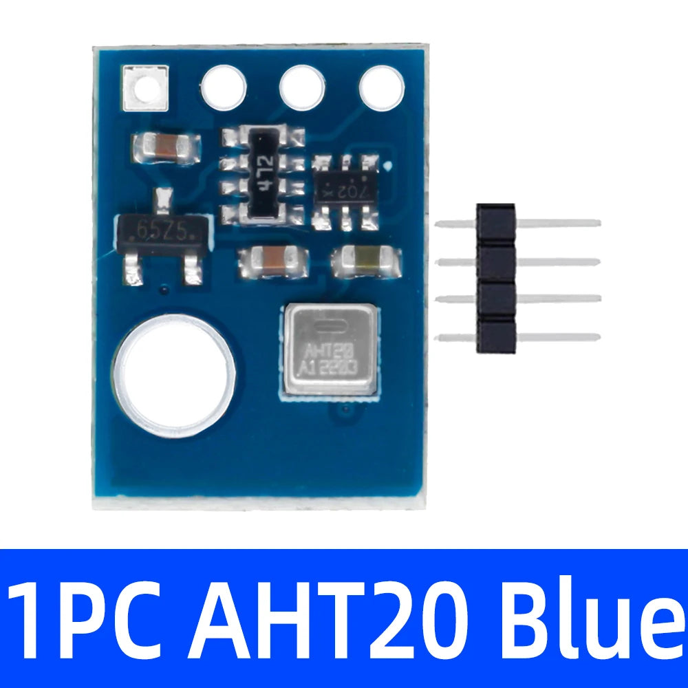 High Precision Digital Temperature and Humidity Sensor Measurement Module I2C Communication Replace AHT20 AHT21 aht10 AHT30 Zpaxo 1pcs AHT20 Blue