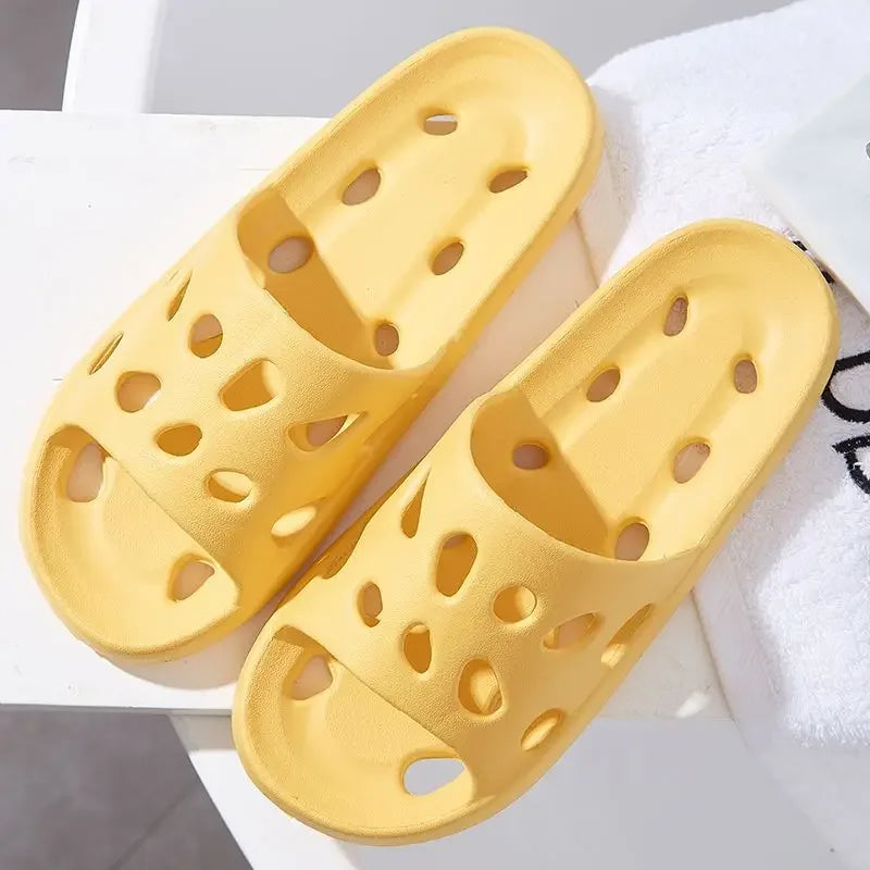 Summer Cloud Slippers Women Men Flip Flops Beach Sandals Bathroom Zpaxo Yellow 42