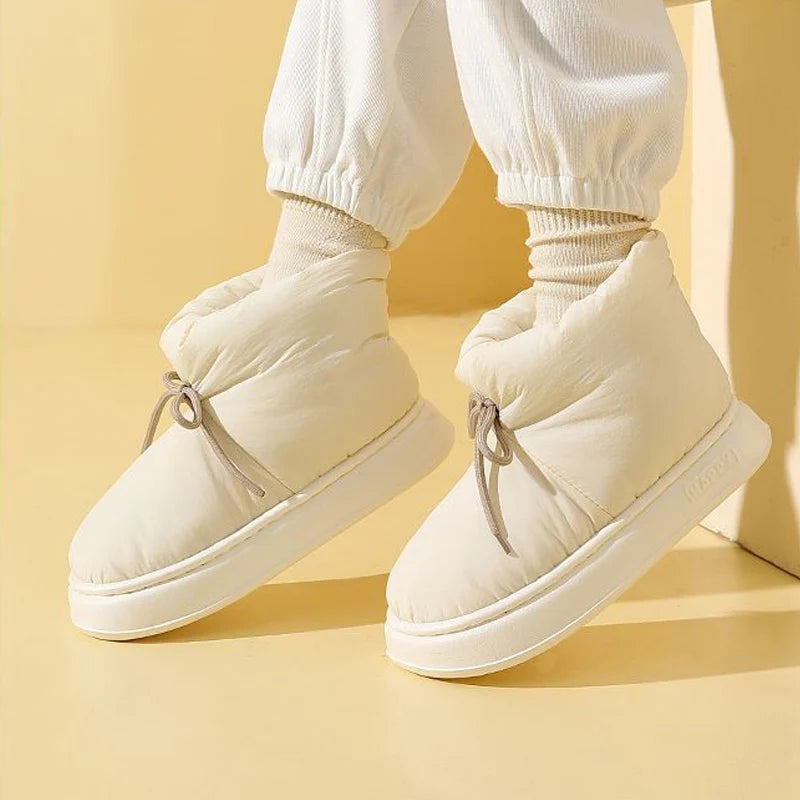 Winter Men Slippers Short Plush Women Cotton Boots Waterproof Outdoor