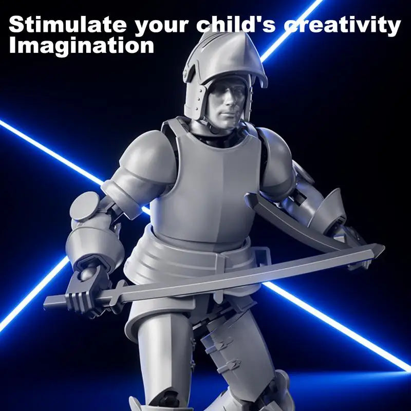 3D Printed Toy Figure Decorative Desk Crafts Multi-Jointed Robot Action Figure Collectible Action Figure for Collectors Desktop Zpaxo