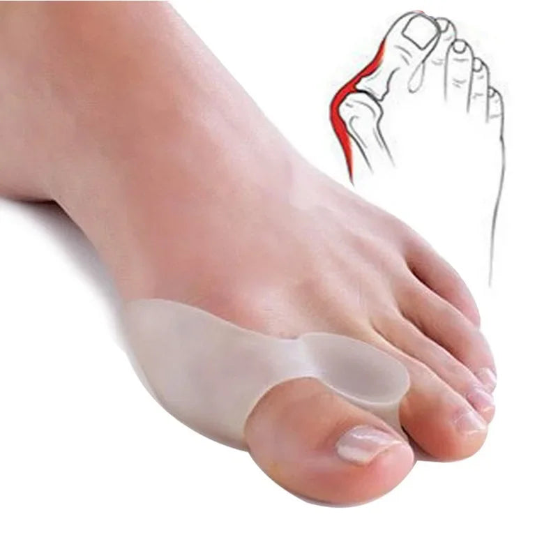 2Pcs=1Pair Silicone Toes Separator Bunion Bone Ectropion Adjuster Toes Outer Appliance Foot Care Tools Hallux Valgus Corrector Zpaxo