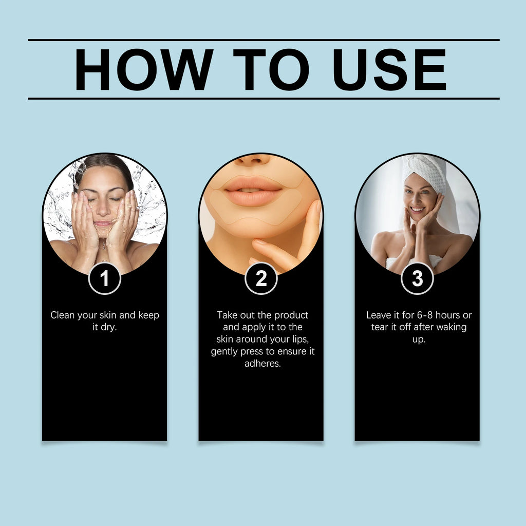 Jaysuing Anti-Wrinkle Lip Patches | Moisturizing Smile Line Fix Lip Wrinkle Patch Zpaxo
