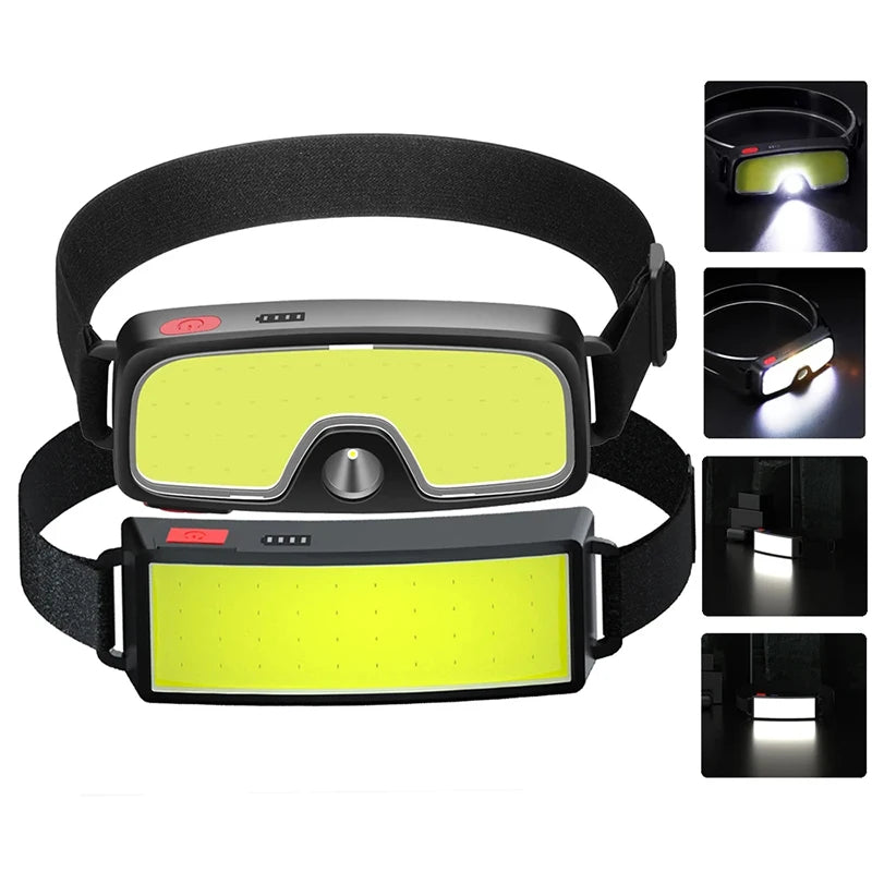 COB LED Headlamp 800 Lumens USB-C Rechargeable Waterproof