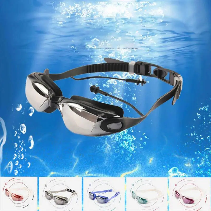 HD Anti-Fog Swimming Goggles – Silver Coated Small Frame