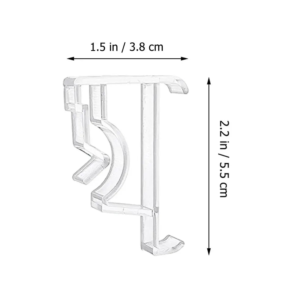 Transparent Sturdy Valance Clamps Home Blind Fixing Long-lasting