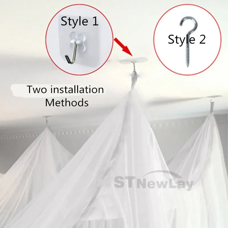 Sexy Mosquito Net Palace Four Door King Queen Double Home Single Bed