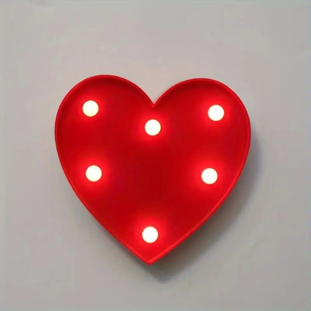 LED Letter Love Heart Lights Proposal Marriage Romantic Confession Zpaxo RED S