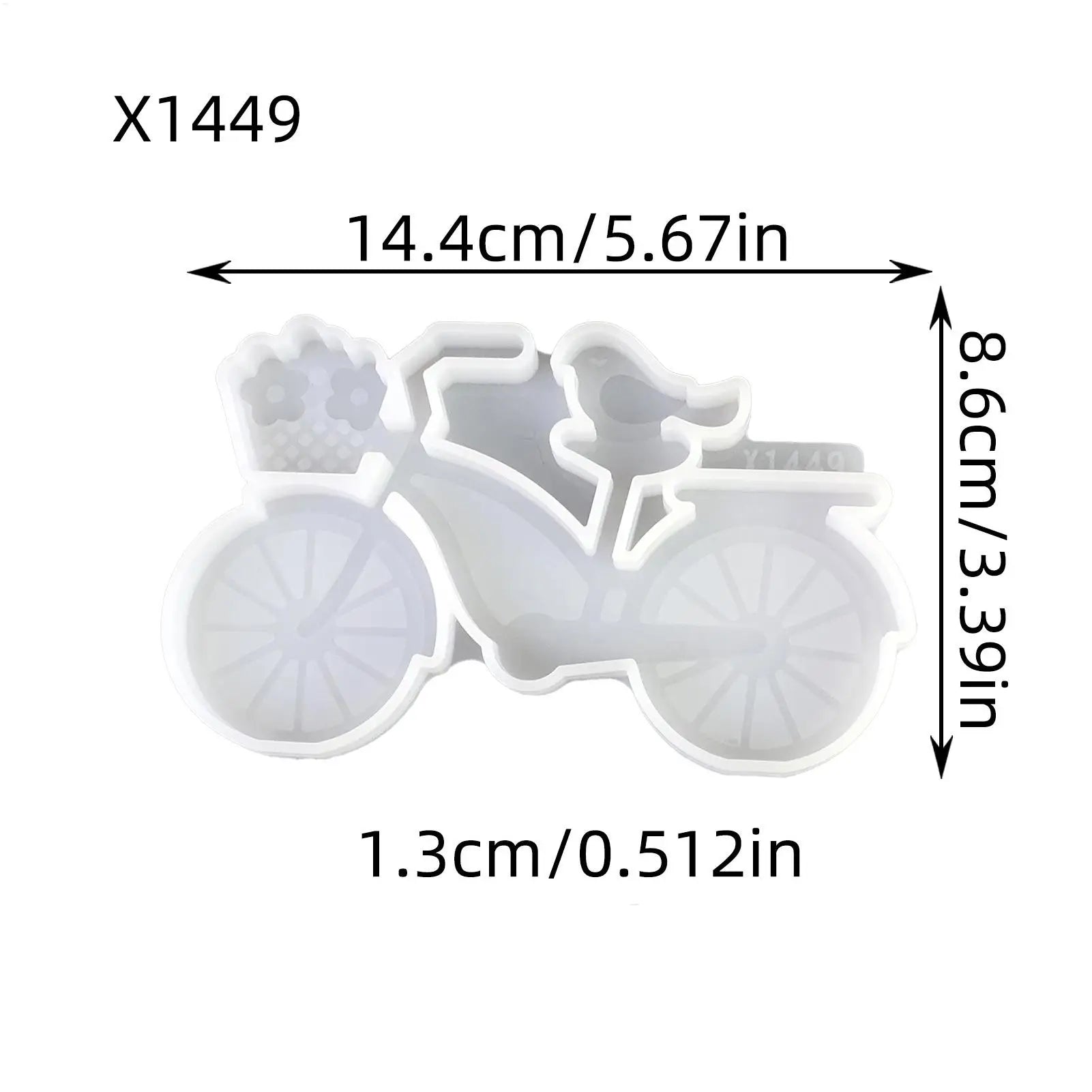 Silicone Mold Bird Bike Candle Making Molds Resin Casting Soap Wax