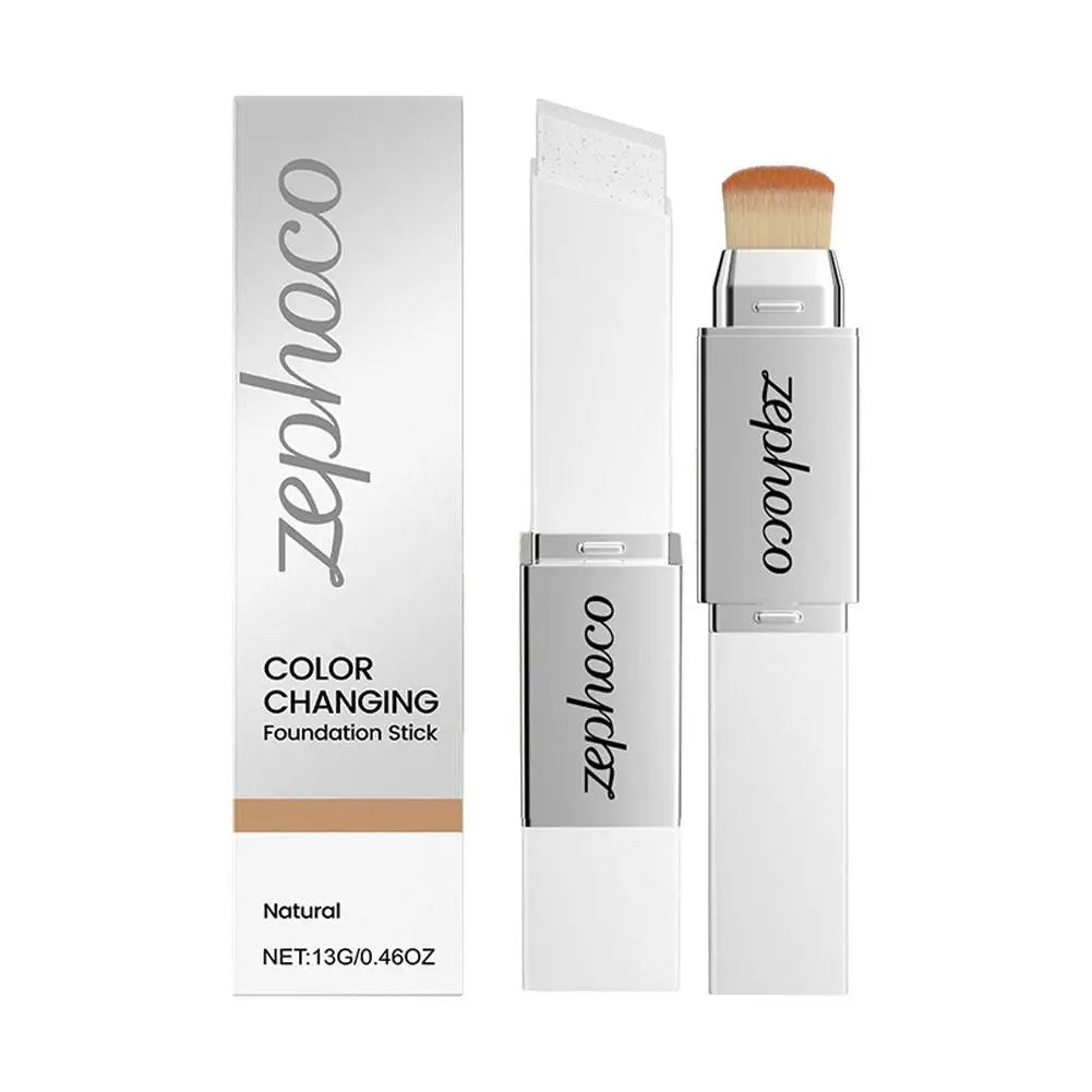 2-in-1 Color-Changing Foundation Stick – Matte & Moisturizing Foundation Stick Zpaxo natural